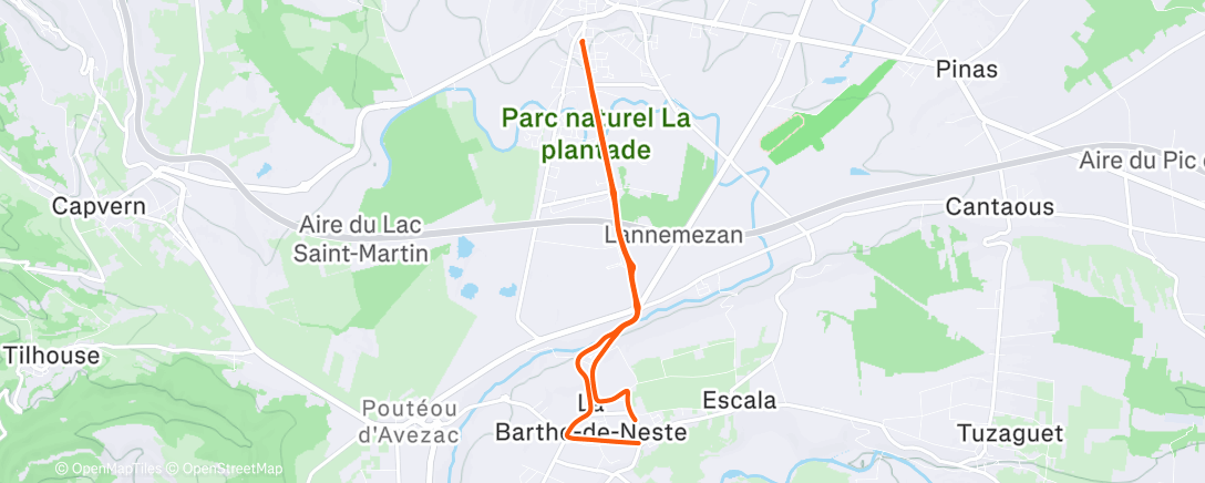 Map of the activity, Sortie vélo dans l'après-midi