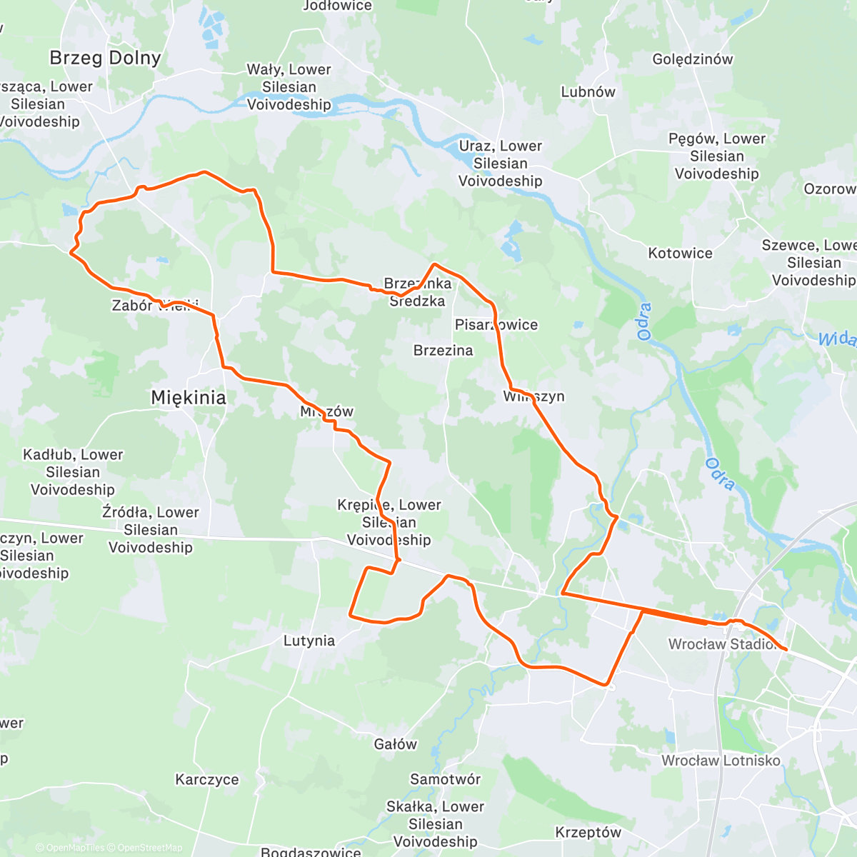 Карта физической активности (Cycling)