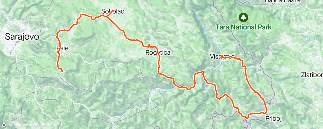 アクティビティ「Belgrade Banjaluka Stage 3」の地図