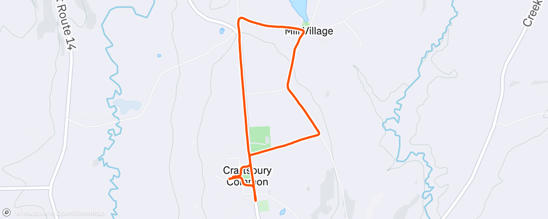 Map of the activity, Morning Run