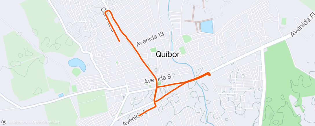 Map of the activity, Vuelta corta rápida