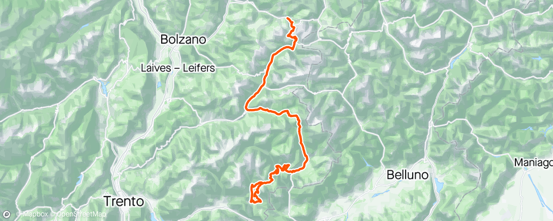 Map of the activity, Giro d’Italia stage 17