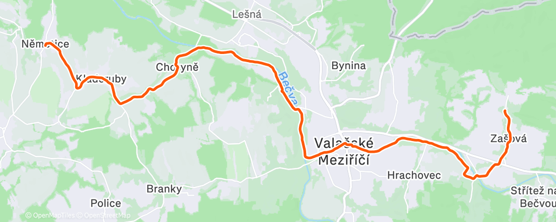 Map of the activity, Lunch Run