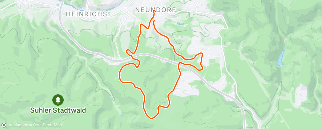 Map of the activity, Lauf am Nachmittag