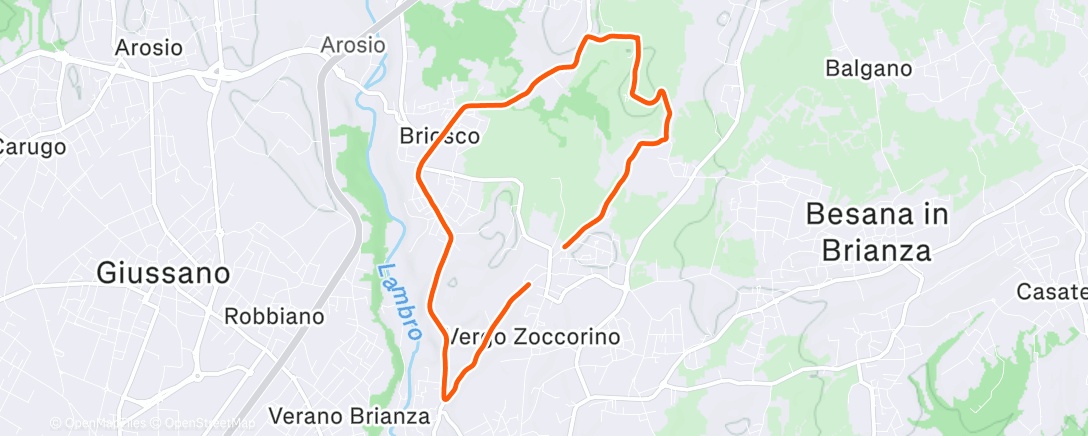 Map of the activity, Lunch Run