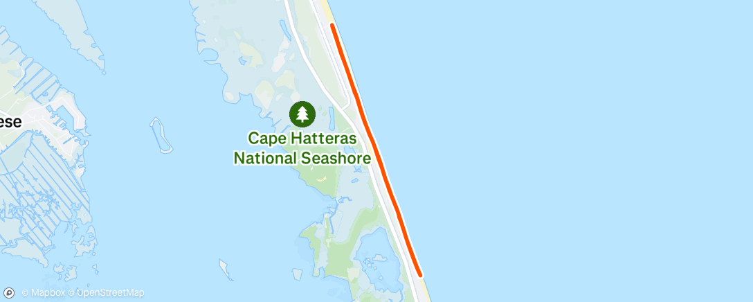 Map of the activity, Saturday beach 10k