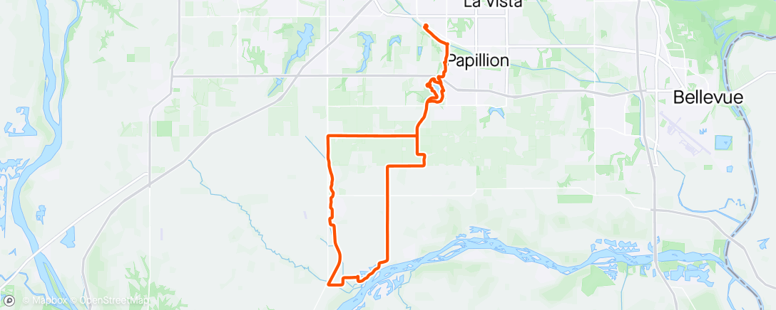 Map of the activity, Evening ride