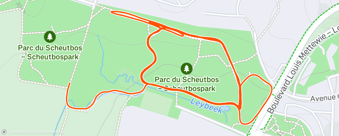 Map of the activity, Carrera a la hora del almuerzo