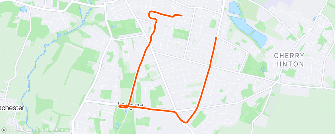 Map of the activity, 8km - 3km @ 4:05min/km