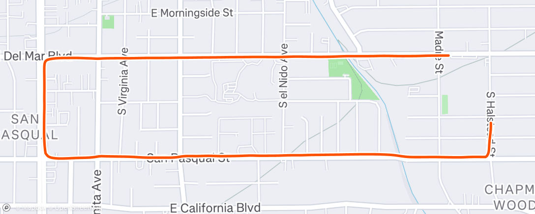Map of the activity, Morning Run