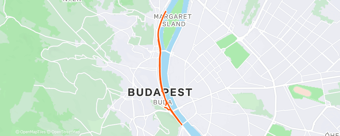 Map of the activity, 5x6m run power tempo