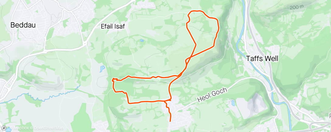 Kaart van de activiteit “Pentyrch Hill Race 2024”