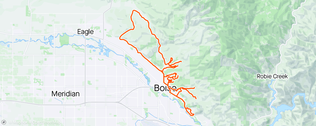 Map of the activity, Portions of Ronde van Boise - had to make sure I could get up and ride tomorrow