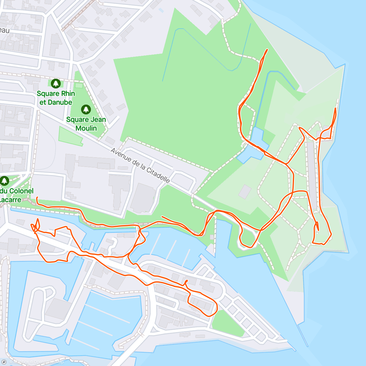 Karte der Aktivität „Marche dans l'île et visite de la citadelle”
