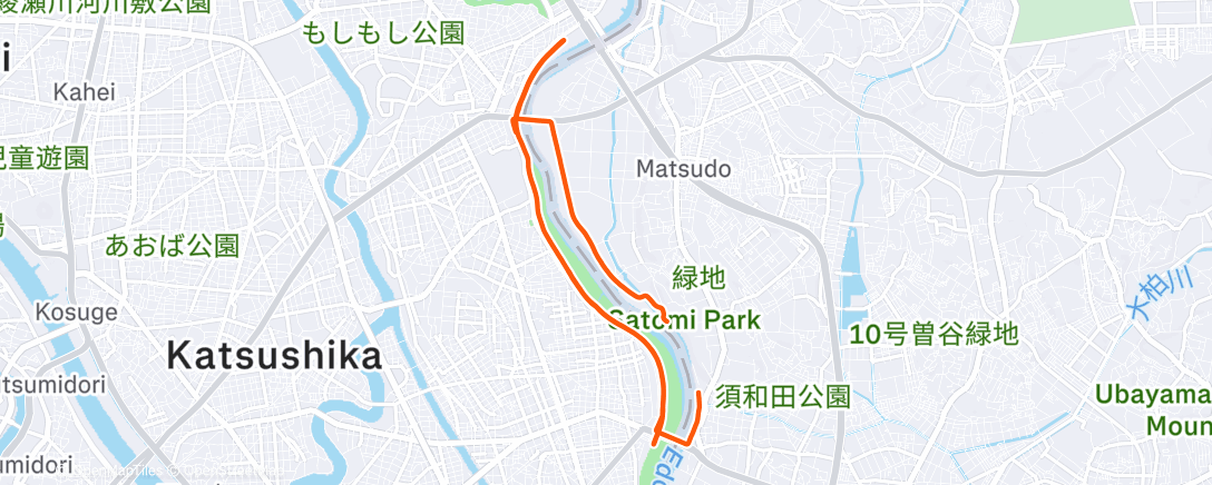 Map of the activity, 1km Repeats