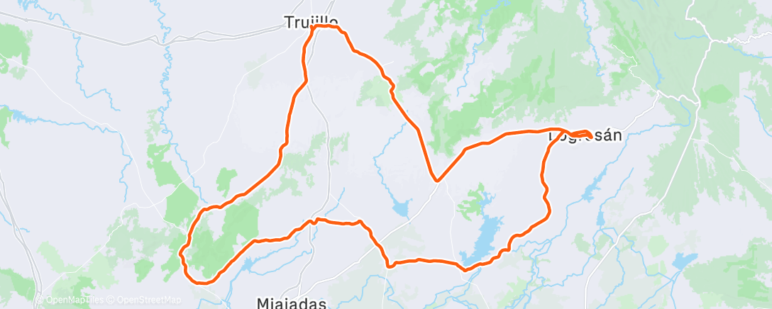 Map of the activity, Bicicleta por la mañana