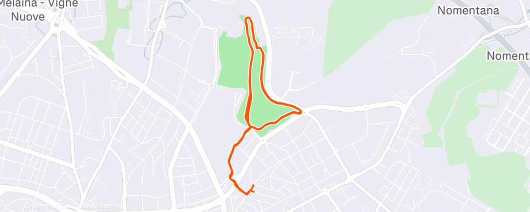 Map of the activity, Corsa mattutina