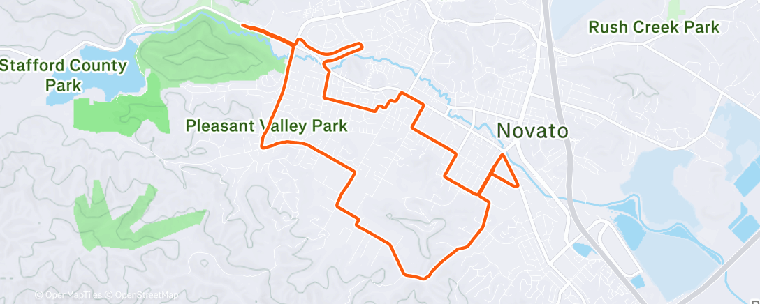 Map of the activity, Lunch Run