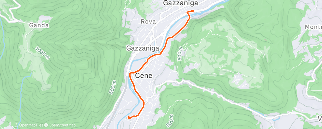Map of the activity, Evening Trail Run - 🔋 1.331 Wh