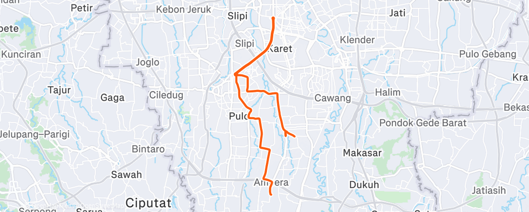 Map of the activity, Morning Ride