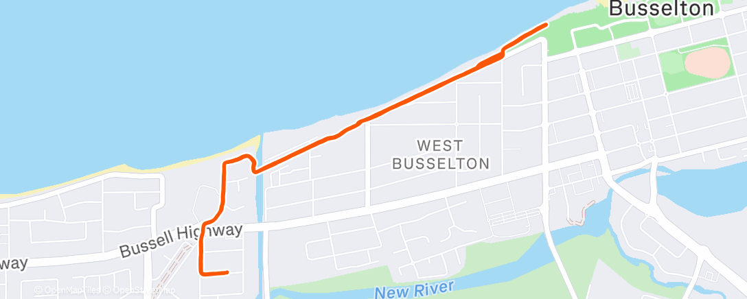 Map of the activity, Morning Run