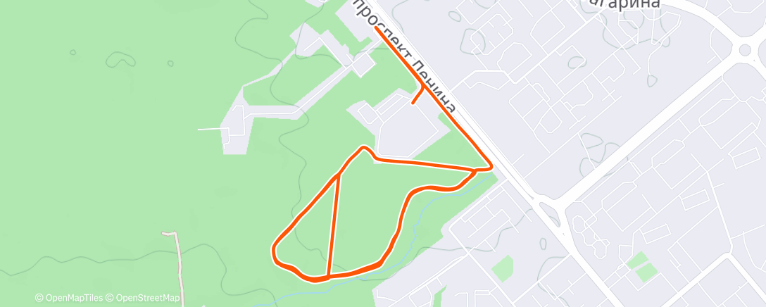 Map of the activity, Утренний забег