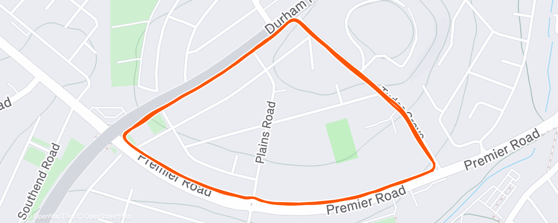 Map of the activity, Evening Run