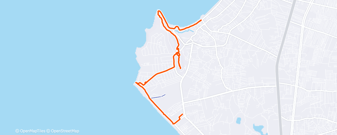 Map of the activity, First run/walk in Jomtein
