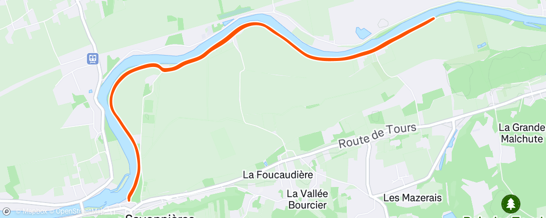 Map of the activity, Course à pied dans l'après-midi