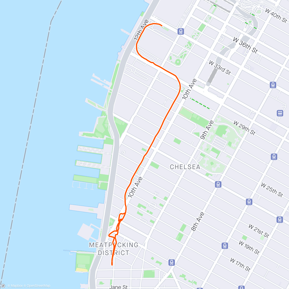 Map of the activity, Highline