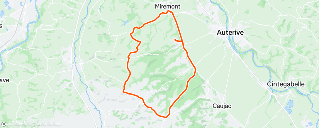 Map of the activity, Sortie vélo dans l'après-midi