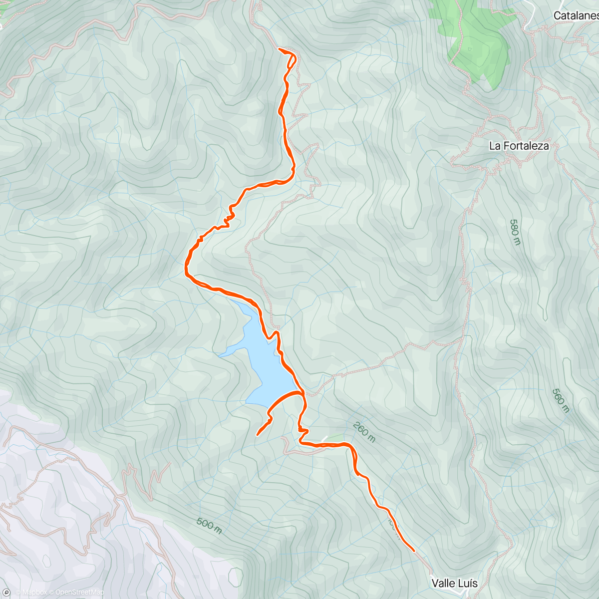 Map of the activity, Middagwandeling Barranco de Tahodio