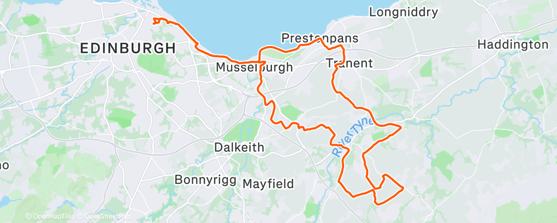 Map of the activity, Morning Ride