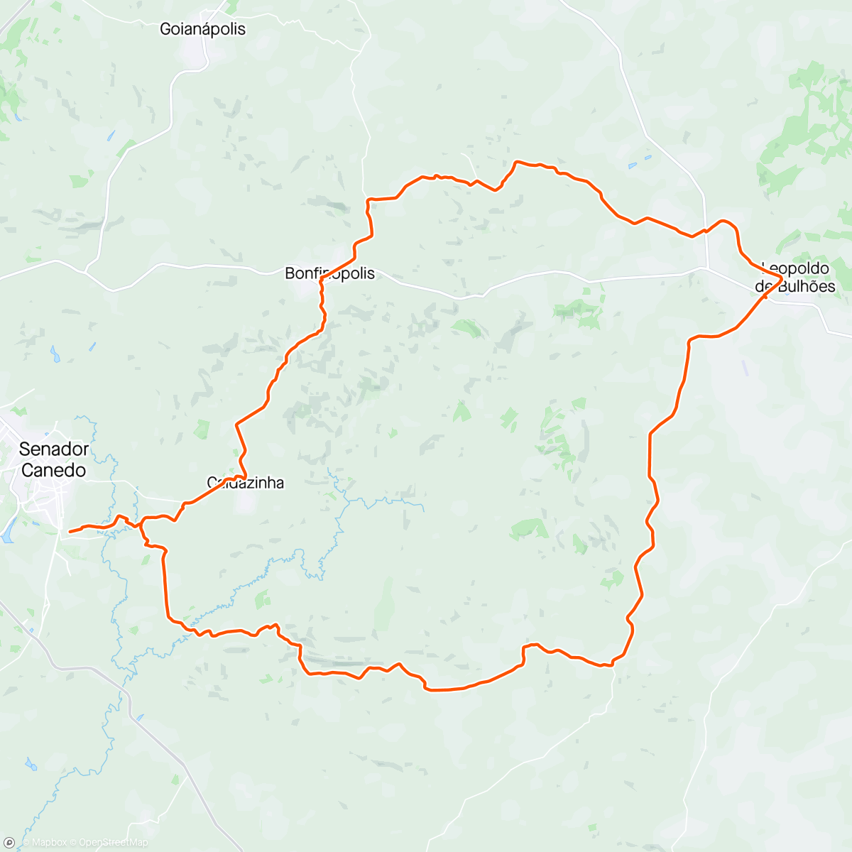 Map of the activity, Reconhecimento do Go Ride 16