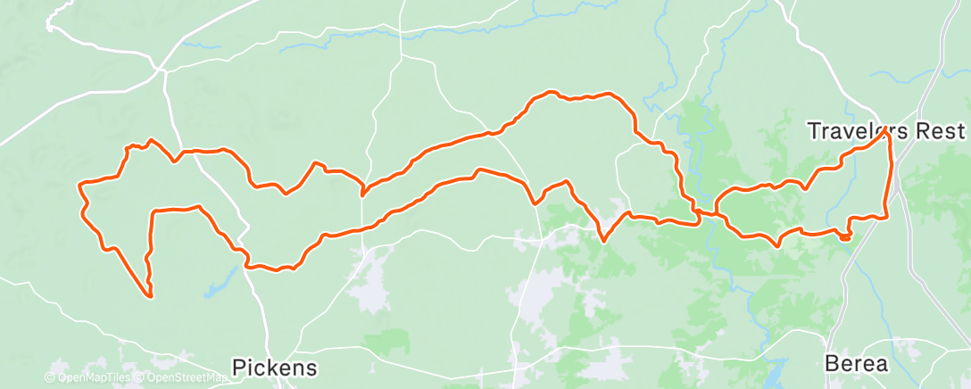 Map of the activity, Warm day. Spicy bunch