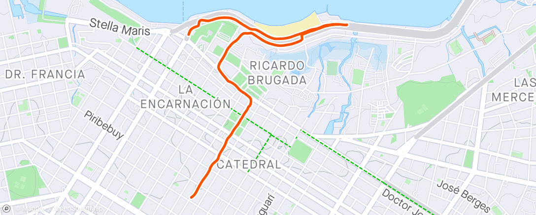Map of the activity, Excursión de noche