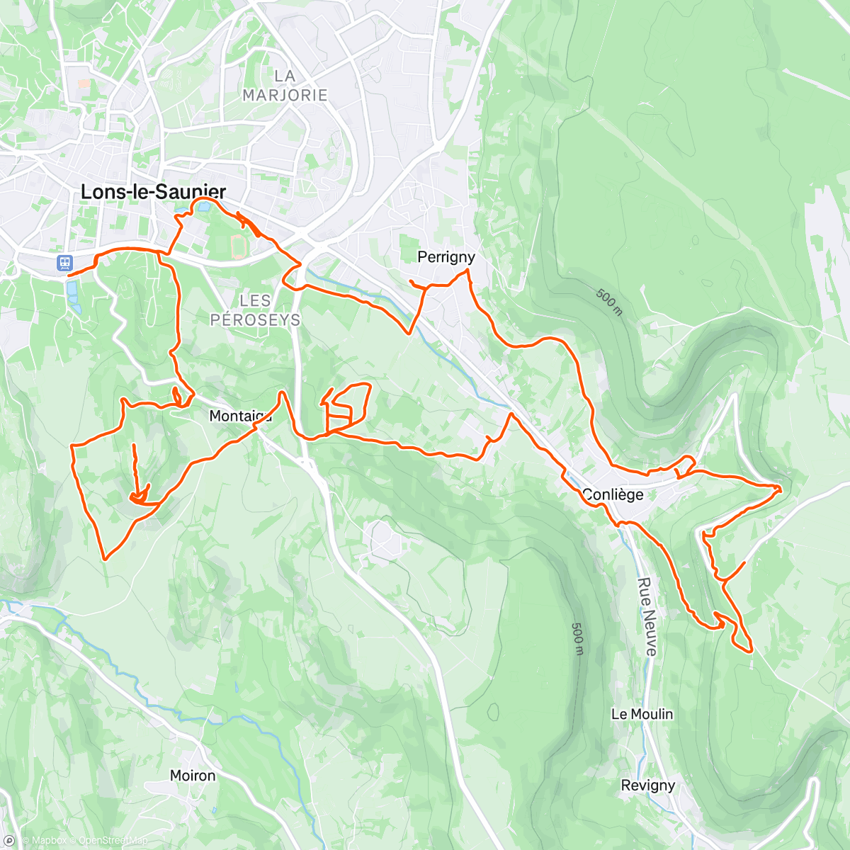 Map of the activity, Lons-Montaigu-Conliège-Lons 🍁☁️☁️🍂