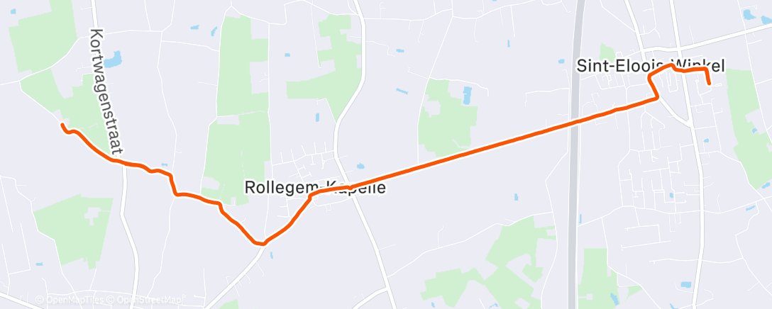 Map of the activity, Namiddagloop