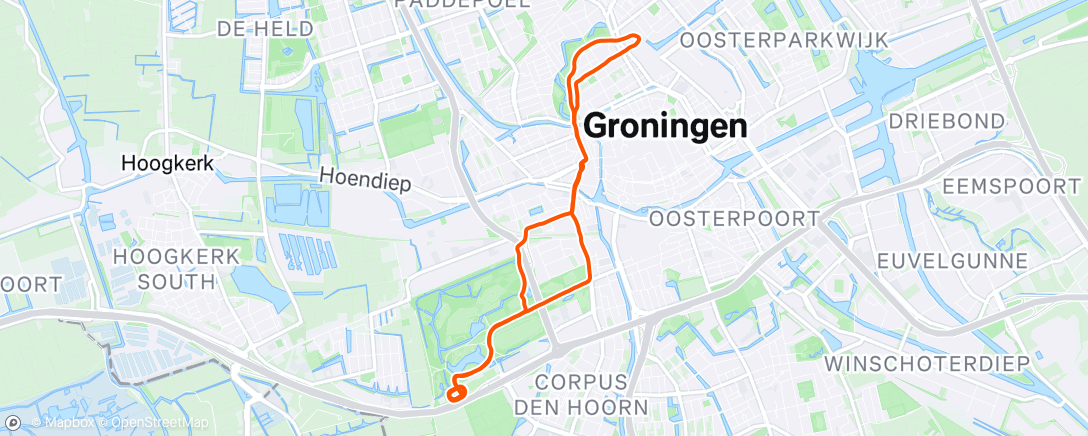 Map of the activity, Track Session