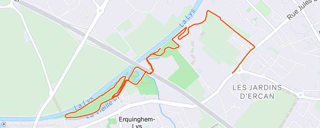 Map of the activity, Afternoon Run 🏃🏼‍♀️🏃🏻