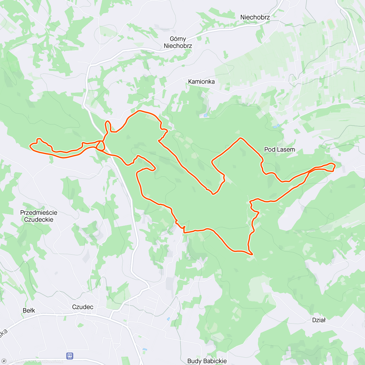 Map of the activity, Czudeckie Lasy Trail Run