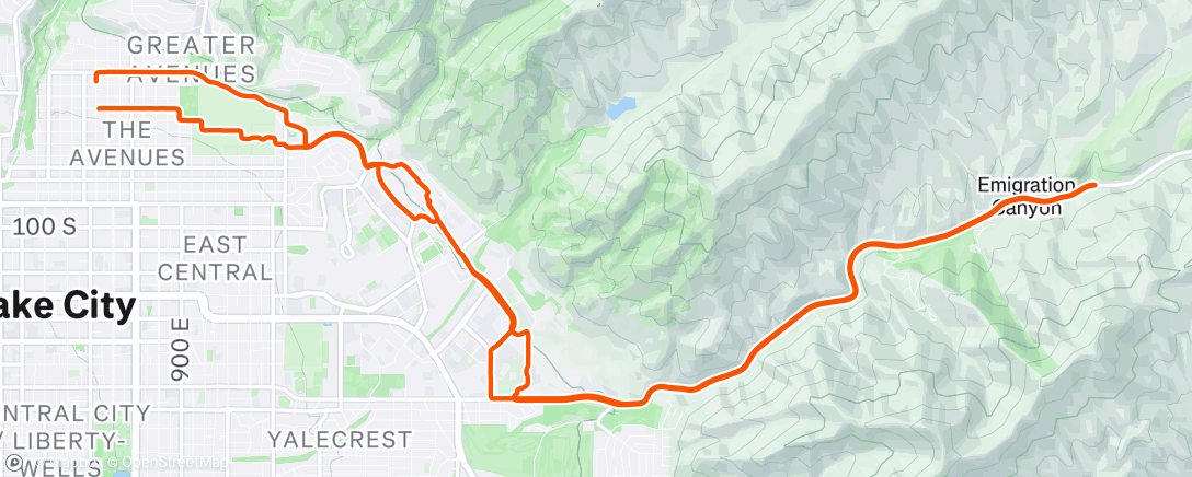 Map of the activity, Commute plus a little bit of that “Emigration OG Kush”