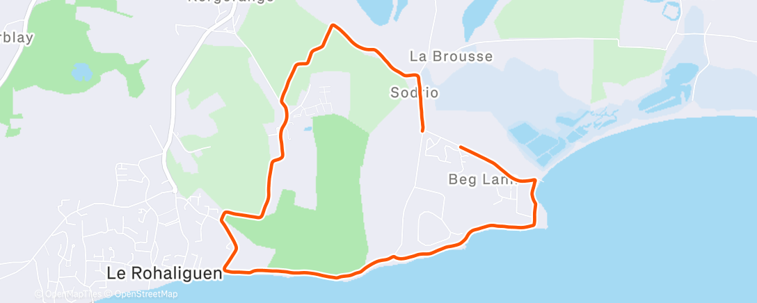 Map of the activity, Running