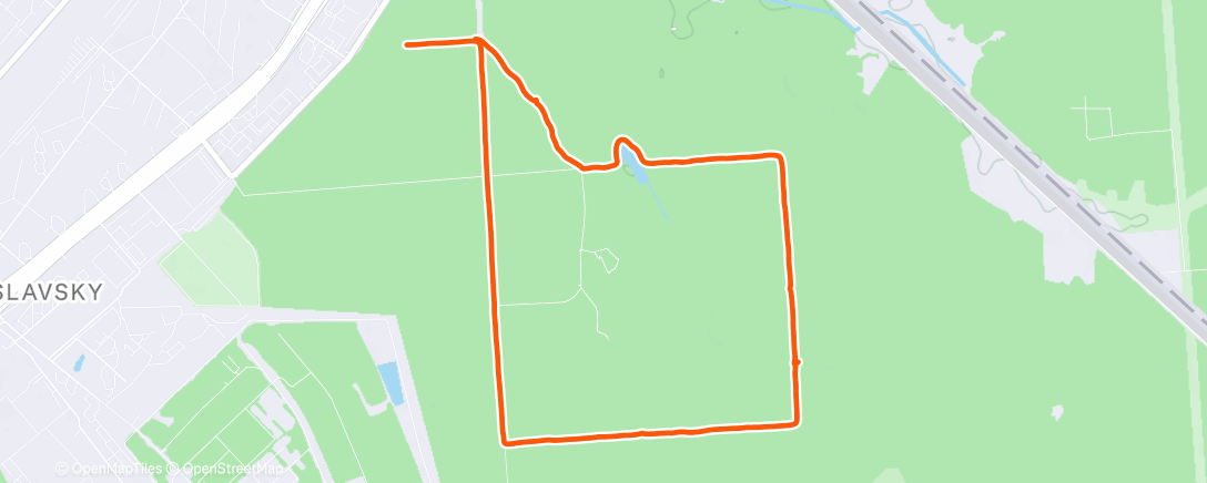 Map of the activity, Дневная прогулка