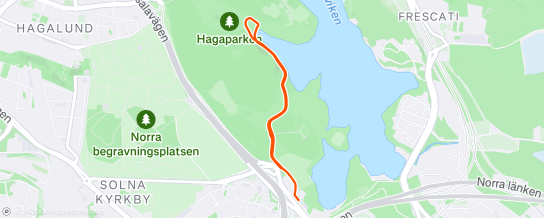 Map of the activity, Morning Run