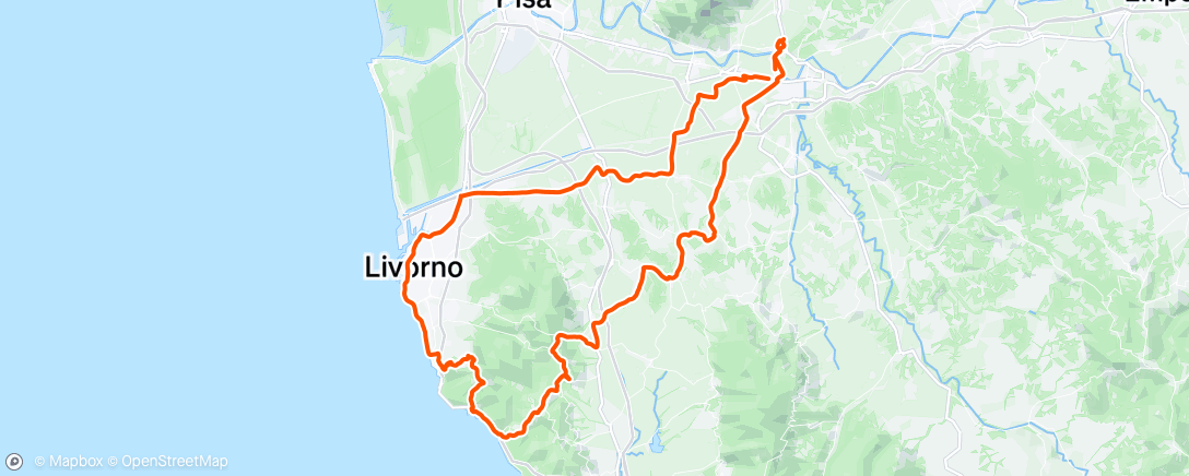 Map of the activity, Giro pomeridiano