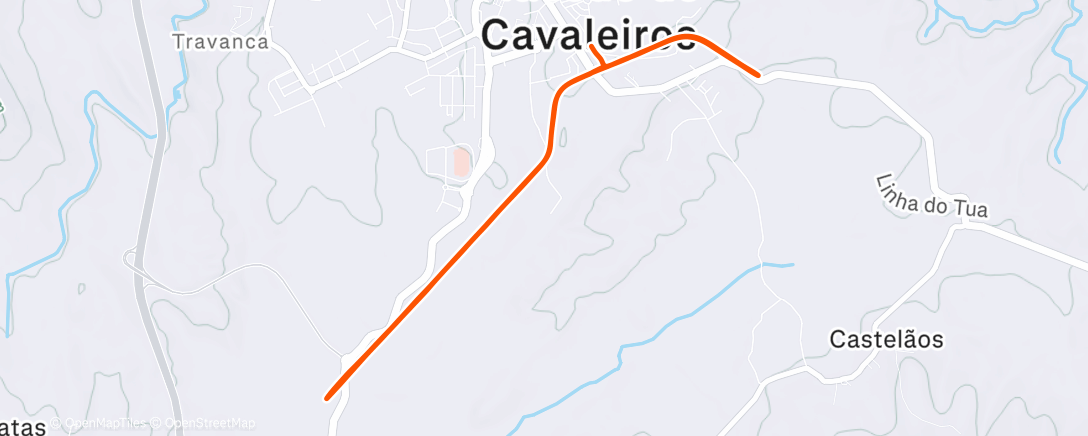 Map of the activity, Treino de Consoada…