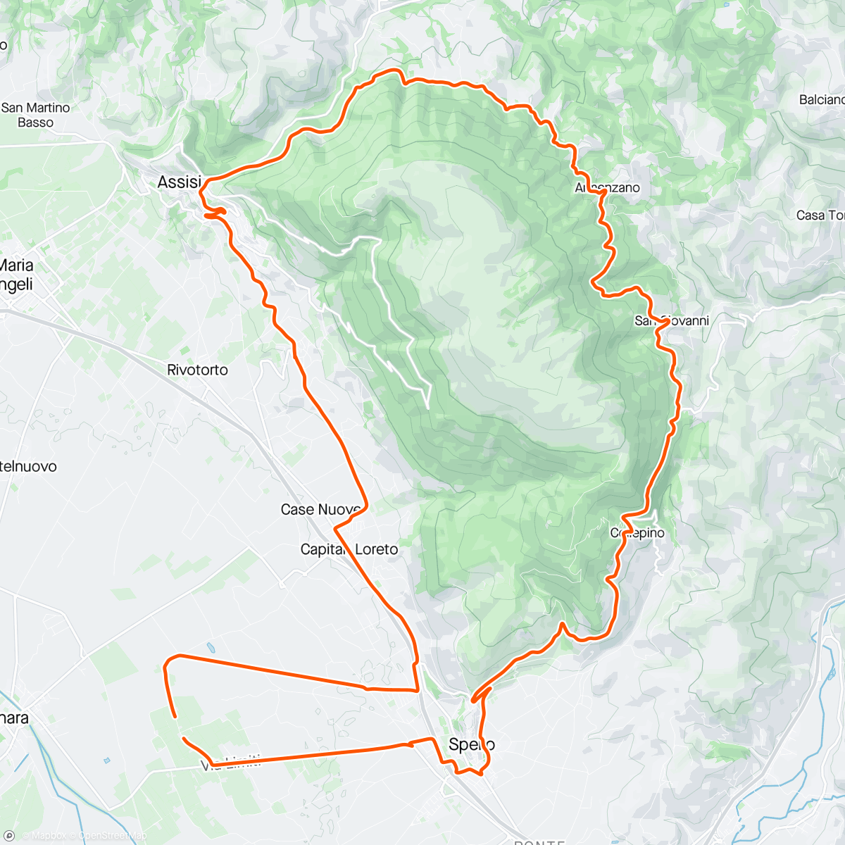 アクティビティ「Collepino - easily the best route so far」の地図