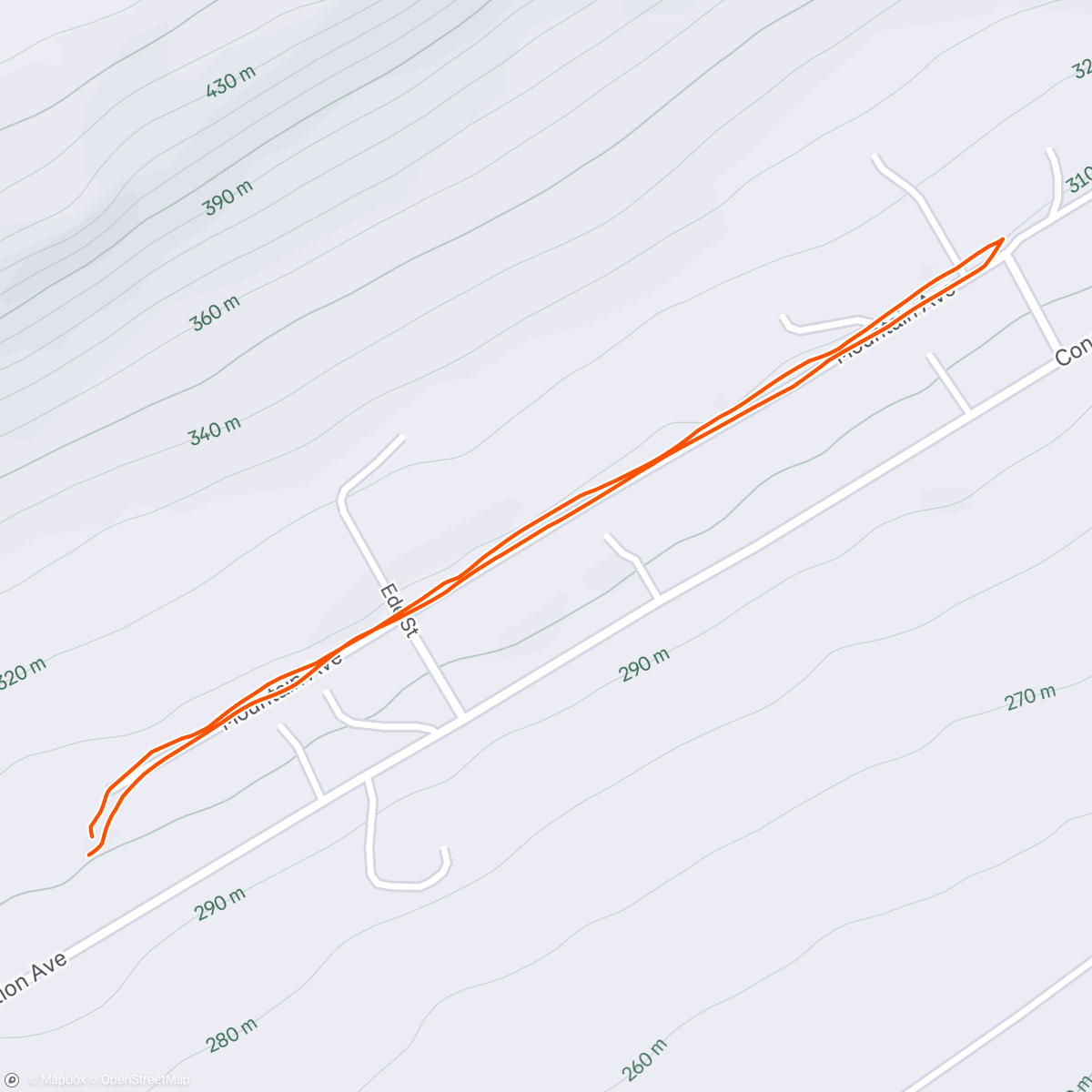 Map of the activity, Afternoon Walk