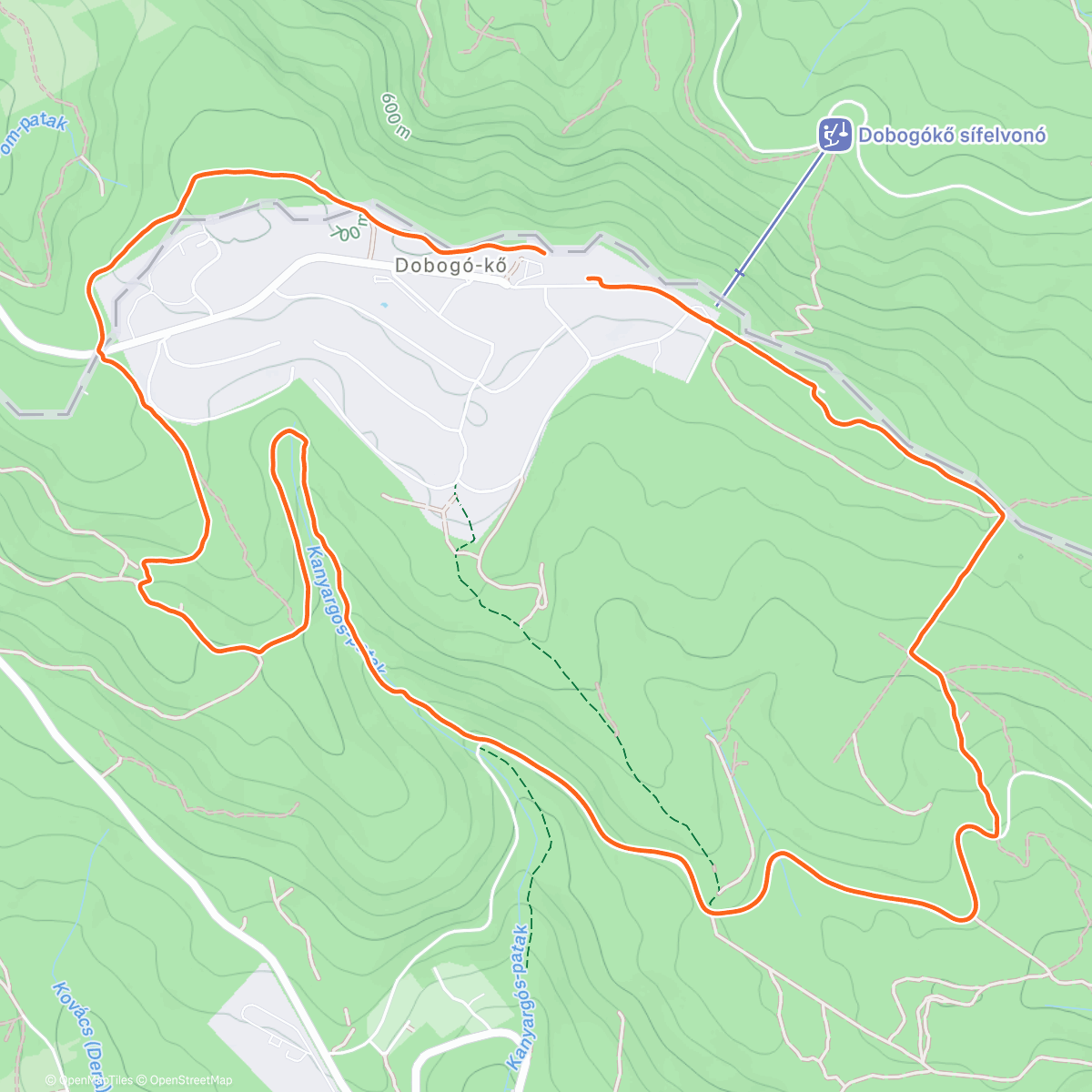 Карта физической активности (Dobogókő)